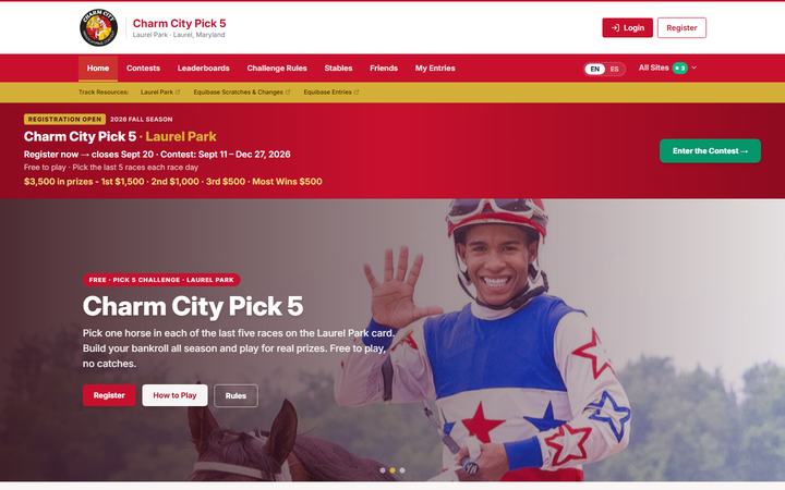 The Charm City Pick 5 home page