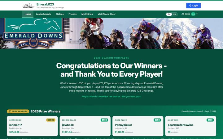 The Emerald 123 home page