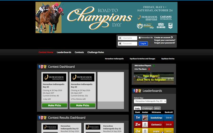 The Road to Champions Day home page